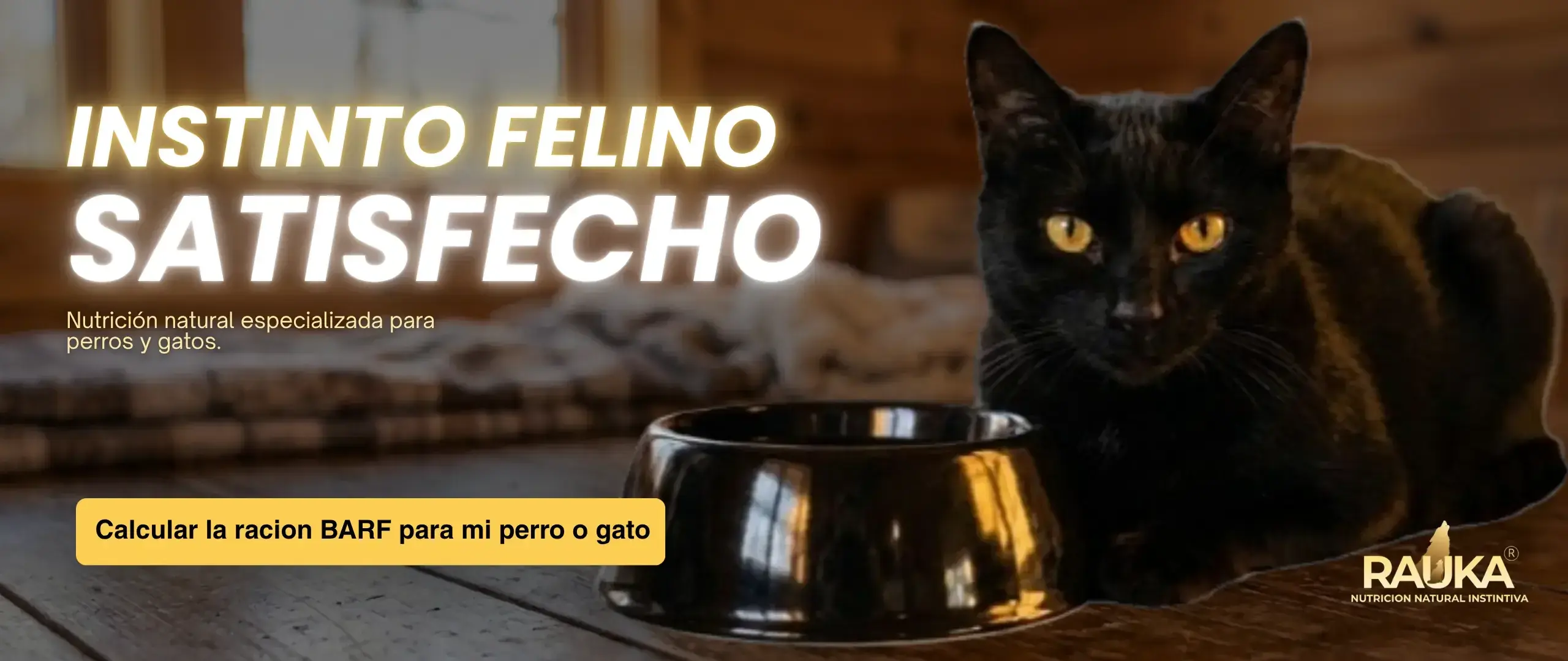 Calculadora de ración y porción diaria de comida BARF para perros y gatos.