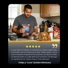 Felipe y "Luna" (Golden Retriever)